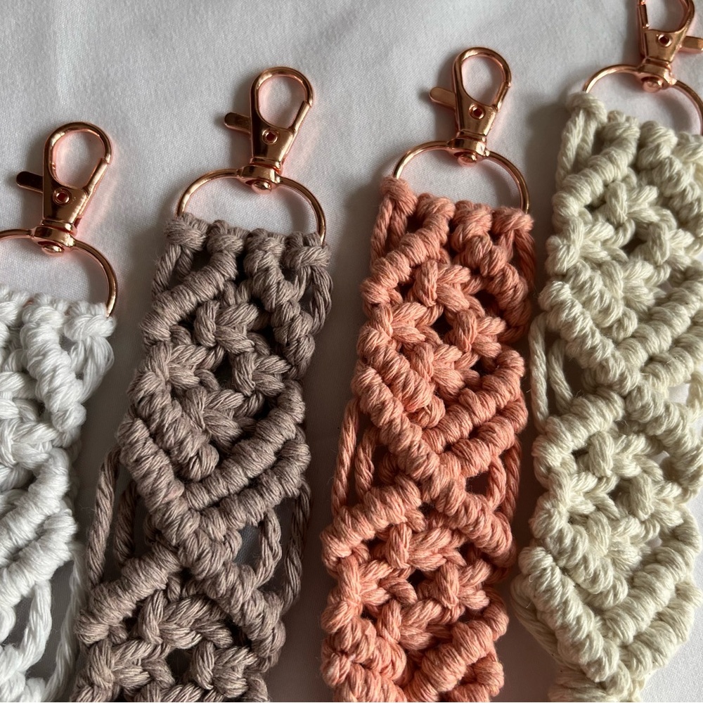 Handcrafted Macramé Keychain Set - Multicolor - Picture 3 of 7